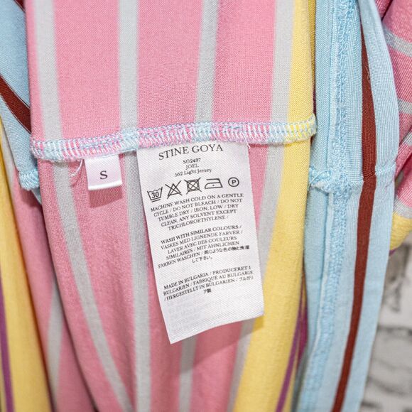 STINE GOYA Women's Joel Stiped Jersey Midi Dress in multi color size Small - Picture 6 of 11